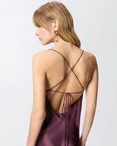 Vestido lencero largo de satén - | Pinko