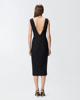 Floral lace dress with plunging rear neckline - | Pinko