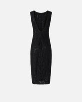 Floral lace dress with plunging rear neckline - | Pinko