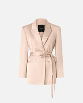 Satin jacket with belt - | Pinko