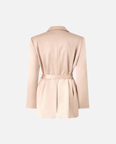 Satin jacket with belt - | Pinko