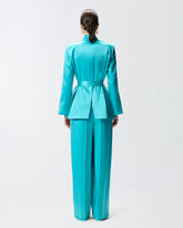 Giacca in satin con cintura - | Pinko
