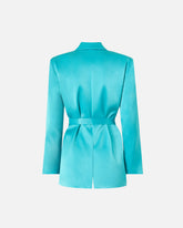 Giacca in satin con cintura - | Pinko