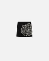 Mini skirt with embroidered jewel rose - | Pinko