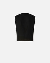 Vest with rose jewel buttons - | Pinko