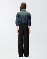 Τζιν πουκάμισο με μανίκια balloon - | Pinko