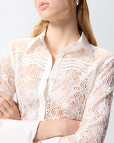 Camicia in tulle e pizzo - | Pinko