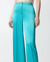 Pantaloni in satin - Azzurro | Pinko