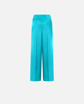 Pantaloni in satin - Azzurro | Pinko