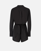 Playsuit in cotton with Love Birds belt - | Pinko