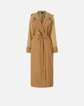 Trench coat with sheer inserts - | Pinko
