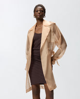 Trench in organza di seta - | Pinko