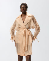 Trench in organza di seta - | Pinko