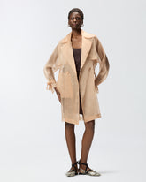 Trench in organza di seta - | Pinko
