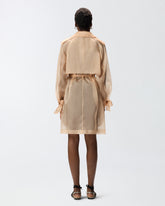Trench in organza di seta - | Pinko