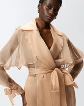 Trench in organza di seta - | Pinko