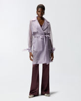 Trench in organza di seta - | Pinko