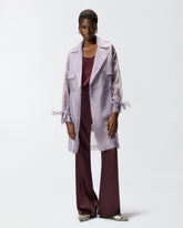 Trench in organza di seta - | Pinko