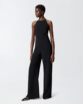 Long playsuit with halterneck and jewel decoration - | Pinko