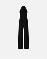Long playsuit with halterneck and jewel decoration - | Pinko