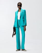 Trousers with pressed pleat detail - | Pinko