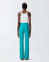 Trousers with pressed pleat detail - | Pinko