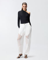 Bodysuit with asymmetric neckline - | Pinko