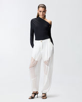 Bodysuit with asymmetric neckline - | Pinko