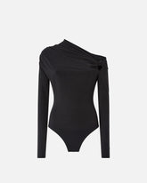 Bodysuit with asymmetric neckline - | Pinko