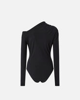 Bodysuit with asymmetric neckline - | Pinko