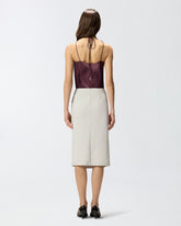 Satynowy top z dekoltem halter - | Pinko