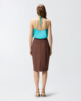 Σατέν τοπ με λαιμόκοψη halter - | Pinko