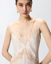 Slip-Top mit Spitze - Grau | Pinko