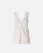 Slip-Top mit Spitze - Grau | Pinko