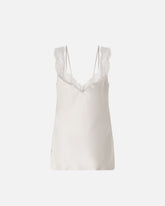 Slip-Top mit Spitze - Grau | Pinko