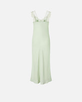 Halkowa sukienka midi z koronkowymi pasami - | Pinko