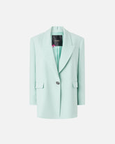 Żakiet z różanymi biżuteryjnymi guzikami - | Pinko