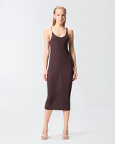 Robe midi ajustée à bretelle bijou - | Pinko