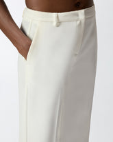 Trousers in canvas with pressed pleat detail - | Pinko