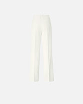 Trousers in canvas with pressed pleat detail - | Pinko