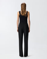 Pantalon en toile à pli marqué - | Pinko