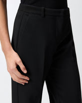 Trousers in canvas with pressed pleat detail - | Pinko