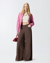 Maglia cropped con catena - | Pinko