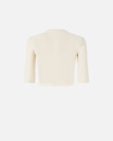 Cropped sweater with chain - | Pinko