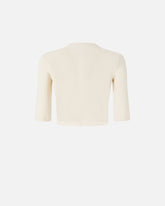 Cropped sweater with chain - | Pinko