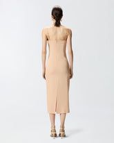 Abito midi aderente con ricamo gioiello - | Pinko