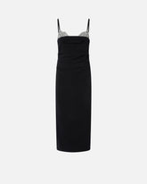 Abito midi aderente con ricamo gioiello - | Pinko