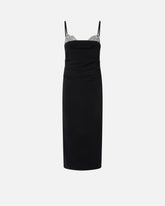 Robe midi ajustée avec broderie bijou - | Pinko