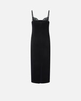 Robe midi ajustée avec broderie bijou - | Pinko