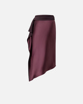 Asymmetric pencil skirt in satin - | Pinko